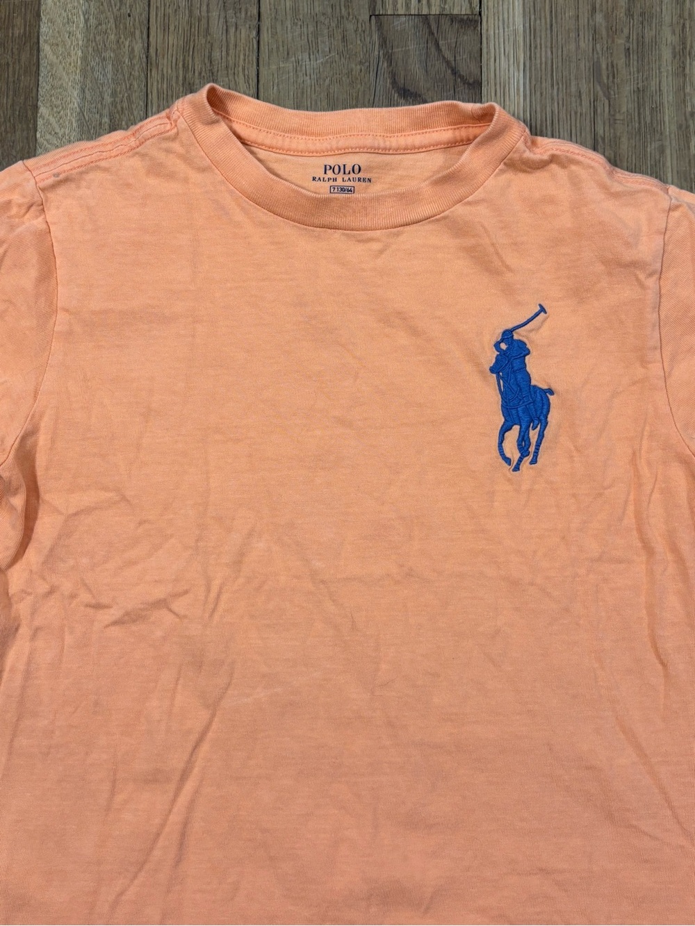 NWOT Polo Ralph Lauren Boys Orange Big Pony‎ T Shirt Size 7 - Picture 2 of 5